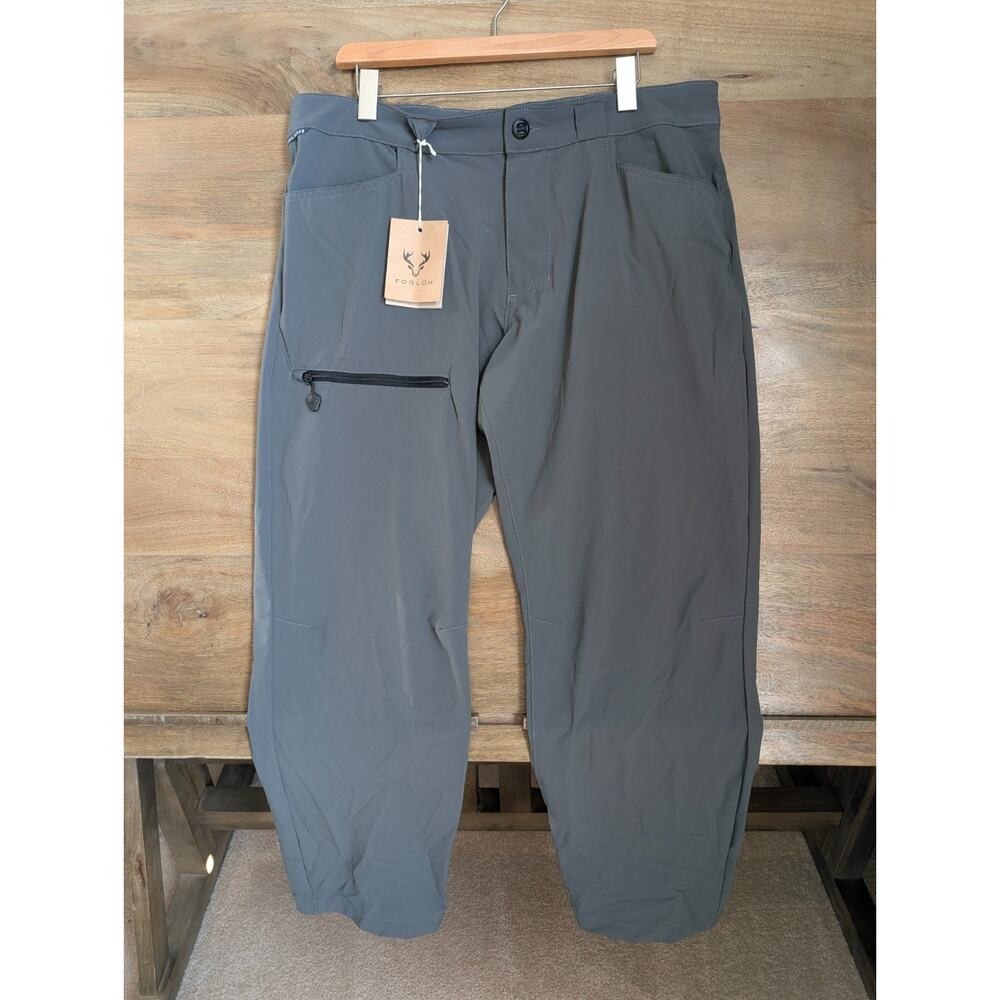 For Loh Solair UPF Lightweight Pants Mens 38 Green High Waisted Straight Leg NWT